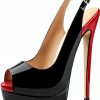 MERUMOTE Womens Pumps 6 Inch Heels Peep Toe Platform-3
