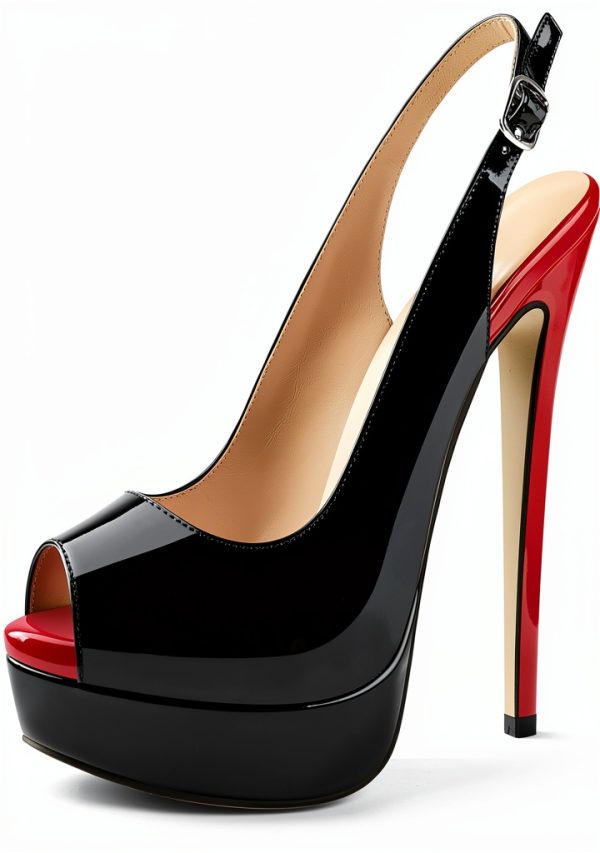 MERUMOTE Womens Pumps 6 Inch Heels Peep Toe Platform-3