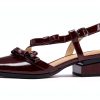 LingxiaUne Womens Slingback Pumps Pointed Toe Low Heel Flats-4