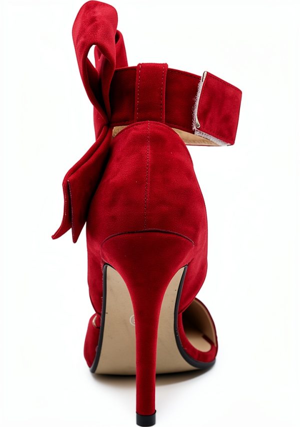 CS-3374 Womens Pumps Stiletto Heel Pointed Toe Bowknot-4