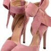 CS-3374 Womens Pumps Stiletto Heel Pointed Toe Bowknot-3
