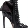 COLETER Womens Stiletto Ankle Boots Pointed Toe Rivets-3
