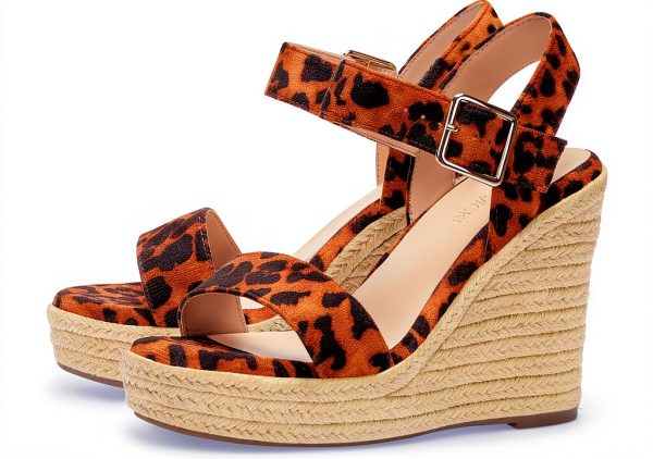 Womens Wedge Sandals Ankle Strap Platform Heel Summer-0