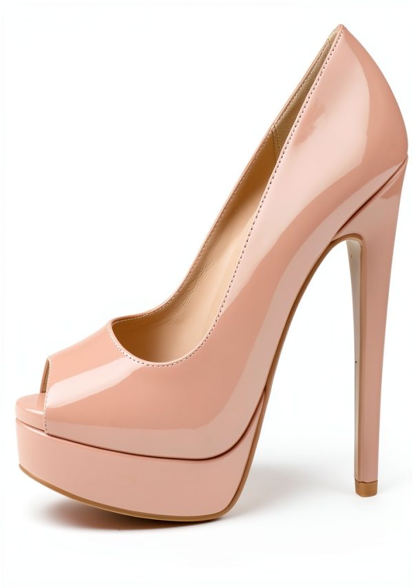 MERUMOTE Womens Pumps Peep Toe Platform Heels Party-0