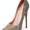Rhinestone High Heels Womens Sparkling Pumps 4.7 Inch Heel-1
