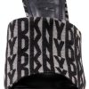 DKNY Womens Heeled Sandals Black Eggnog Casual Luxury Style-1