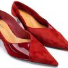Coutgo Womens Pumps Stiletto Heels Pointed Toe Slip On-3