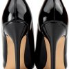 Pavo Womens Stiletto Pumps Black Patent 3.5 Inch Heel-4