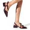 LingxiaUne Womens Slingback Pumps Pointed Toe Low Heel Flats-1