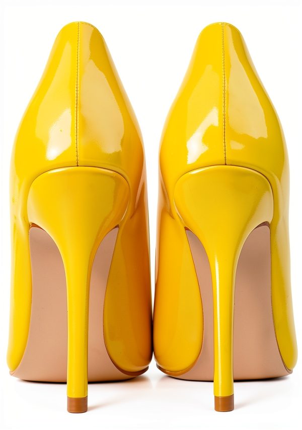 Pavo Womens Pumps Stiletto Heel V-Cut Ankle Design-4