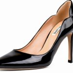 Pavo Womens Stiletto Pumps Black Patent 3.5 Inch Heel-0