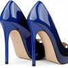 Womens Pumps Blue Black Heels 12cm Height Comfort Fit-7