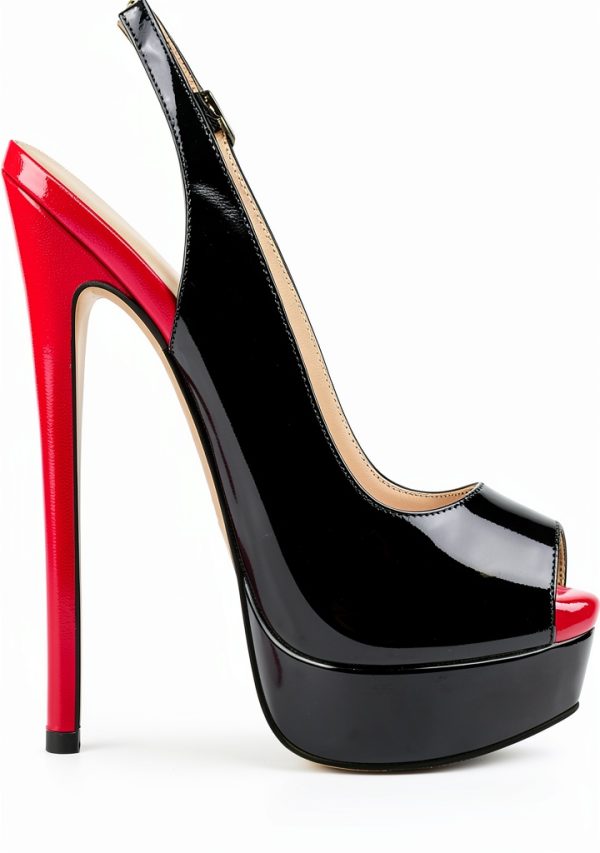 MERUMOTE Womens Pumps 6 Inch Heels Peep Toe Platform-2