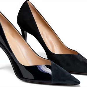 Coutgo Womens Pumps Stiletto Heels Pointed Toe Slip On-0