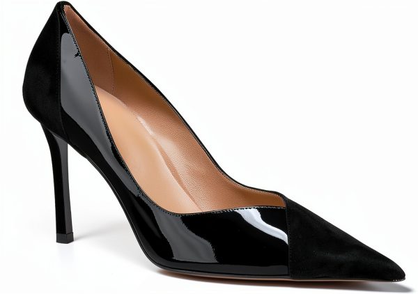 Coutgo Womens Pumps Stiletto Heels Pointed Toe Slip On-2
