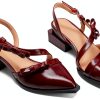 LingxiaUne Womens Slingback Pumps Pointed Toe Low Heel Flats-3