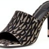 DKNY Womens Heeled Sandals Black Eggnog Casual Luxury Style-0