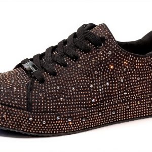 Rhinestone Sneakers Womens Sparkly Mesh Fashion Shoes-0