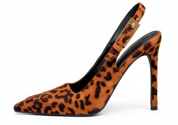 Coutgo Womens Slingback Pumps Patent Leather Stiletto Heel-2