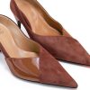 Coutgo Womens Pumps Stiletto Heels Pointed Toe Slip On-4