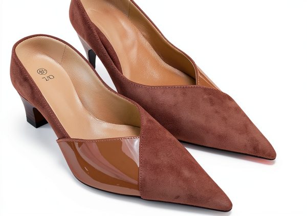 Coutgo Womens Pumps Stiletto Heels Pointed Toe Slip On-4