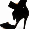 CS-3374 Womens Pumps Stiletto Heel Pointed Toe Bowknot-3