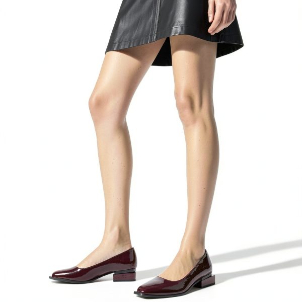LingxiaUne Womens Pumps Pointed Toe Low Heel Dress Shoes-1