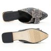BGYJMTRCVHU Womens Mules Rhinestone Flats Comfortable Non-2