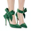 Women Pumps Stiletto Heel Bowknot Detachable Fashion Shoes-1