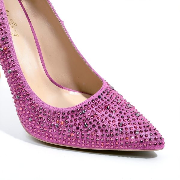 Rhinestone High Heels Womens Sparkling Pointed Toe Pumps-1