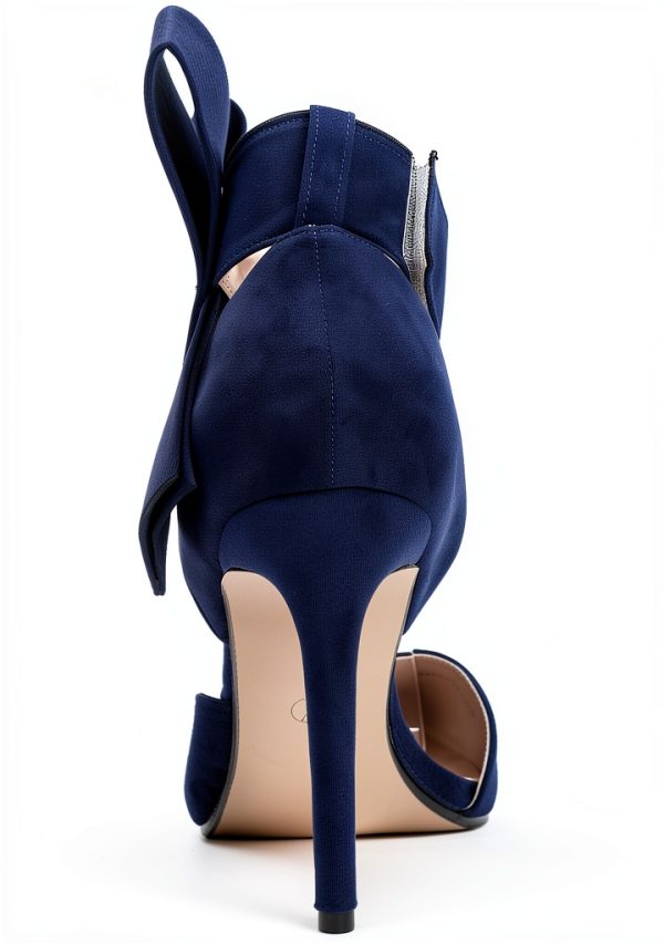 CS-3374 Womens Pumps Stiletto Heel Pointed Toe Bowknot-5
