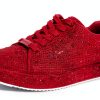 Rhinestone Sneakers Womens Sparkly Mesh Fashion Shoes-0