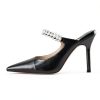 MIRAAZZURRA Womens Heeled Sandals Stiletto Rhinestones Mules-5