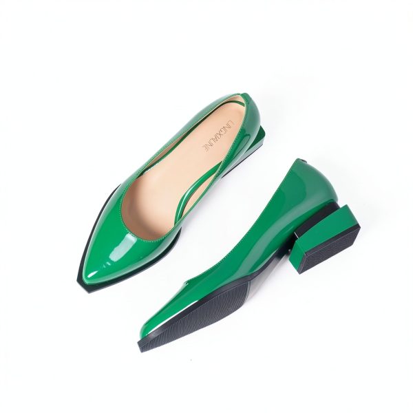 LingxiaUne Womens Pumps Pointed Toe Low Heel Dress Shoes-6