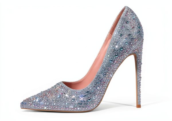 Rhinestone High Heels Womens Sparkling Pumps Party Shoes-0