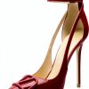 Pavo Womens Pumps Pointed Toe Ankle Strap High Heel Shoes-0