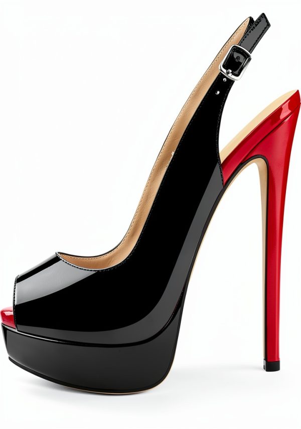 MERUMOTE Womens Pumps 6 Inch Heels Peep Toe Platform-0