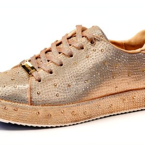 Rhinestone Sneakers Womens Sparkly Mesh Fashion Shoes-0