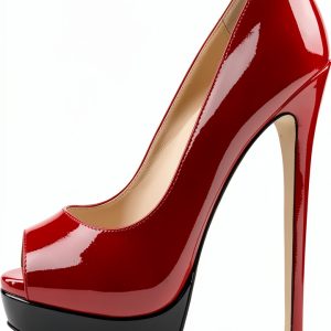 MERUMOTE Womens Pumps Peep Toe Platform Heels Party Shoes-0