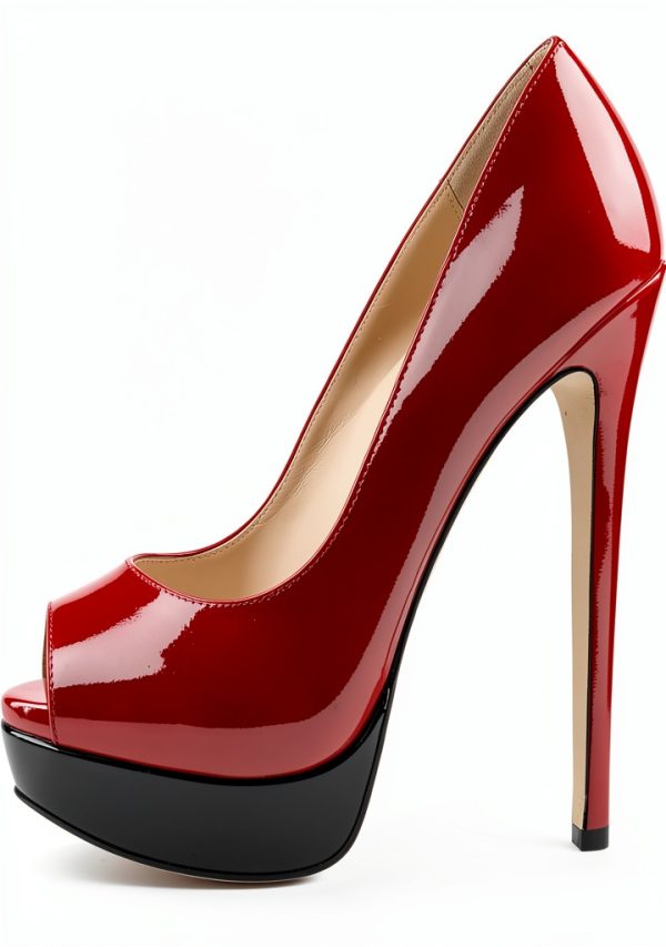 MERUMOTE Womens Pumps Peep Toe Platform Heels Party Shoes-0