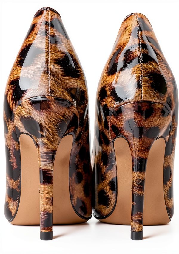 Pavo Womens Pumps Stiletto Heel Ankle V-Cut Design-3