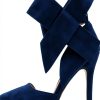 CS-3374 Womens Pumps Stiletto Heel Pointed Toe Bowknot-2