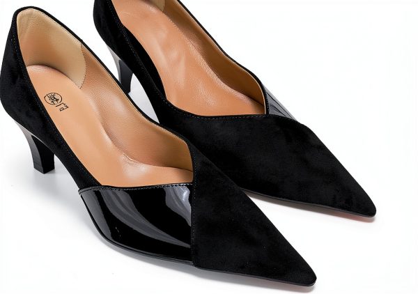 Coutgo Womens Pumps Stiletto Heels Pointed Toe Slip On-4