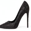 Rhinestone High Heels Womens Sparkling Pumps 4.7 Inch Heel-0