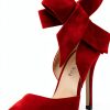 CS-3374 Womens Pumps Stiletto Heel Pointed Toe Bowknot-0