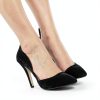 CS-3374 Womens Pumps Stiletto Heel Pointed Toe Bowknot-5