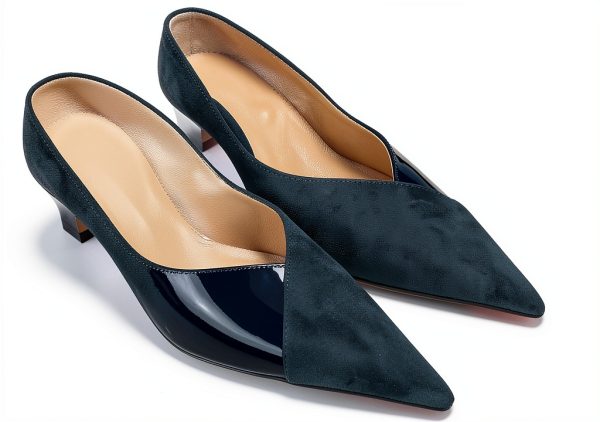 Coutgo Womens Pumps Stiletto Heels Pointed Toe Slip On-4