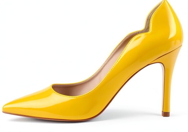 Pavo Womens Pumps Stiletto Heel V-Cut Ankle Design-2