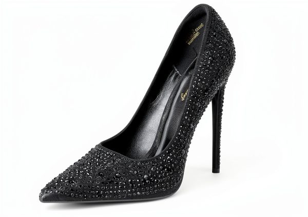 Rhinestone High Heels Womens Sparkling Pumps 4.7 Inch Heel-2