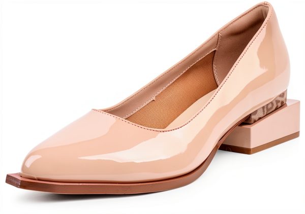 LINGXIAUNE Womens Pumps Pointed Toe Low Heel Dress Shoes-0